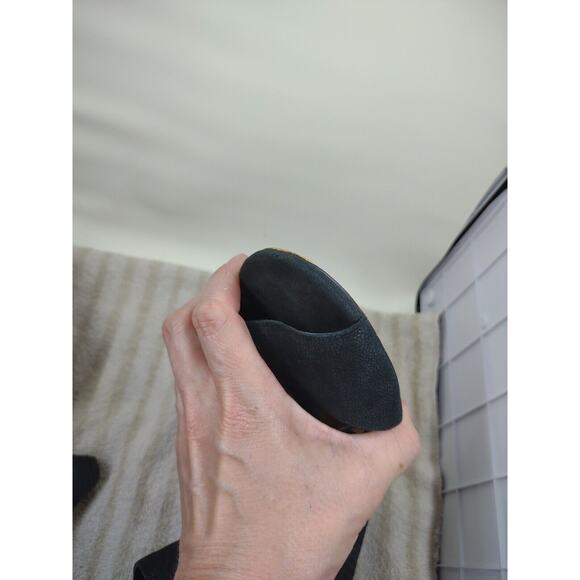 Vince Camuto Evel Women's Black Leather Caged Stacked Heel Sandals size 8.5M - Picture 8 of 12